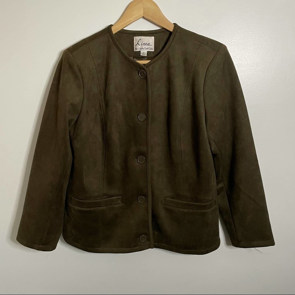 Linea by Louis Dell'Olio Suede Jacket Olive